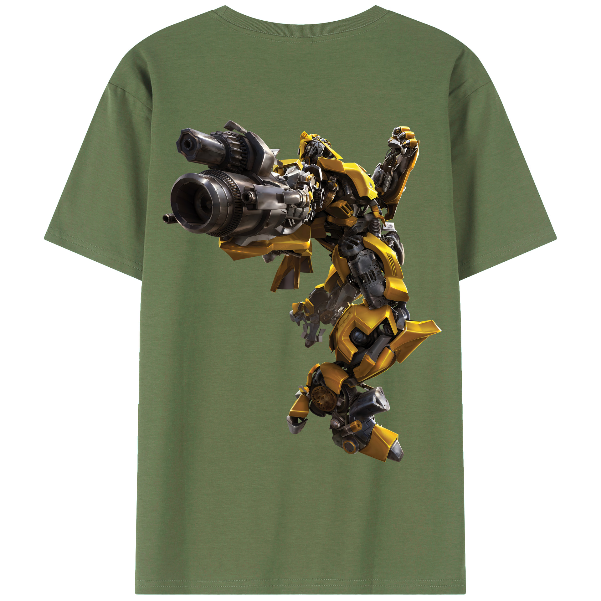 （画像用） Transformers トランスフォーマー 綿100％ メンズ半袖Tシャツ（バックプリント） 通気性